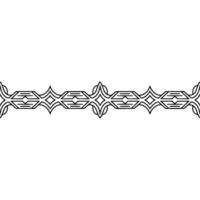 Geometric Border Ornament on White Background vector