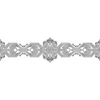 Techinspired Decorative Border, Geometric Circuit Board on White vector