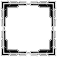 Geometric Tech Frame, Black and White, Modern , Decorative Border vector