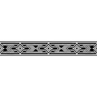 Geometric Black and White Border Abstract Element vector