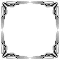 Art Deco Frame in Black and White, Geometric Border for Invitations vector