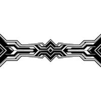 Abstract Geometric Border in Monochrome vector