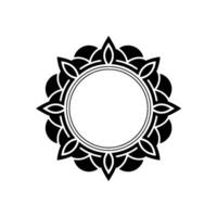 Elegant Circular Frame With Geometric Symmetry vector