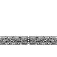 Geometric Line Art Border on White, Abstract Pattern, vector