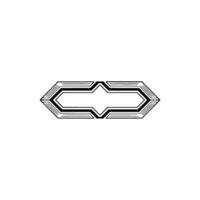 Geometric Deco Arrow on White Background vector