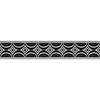 Geometric Border in Black and White, Illustration vector