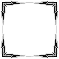 Futuristic Frame Black White Geometric Border, Blank Space for Graphics vector