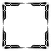 Futuristic Tech Frame on White, Illustration, Modern Minimalist vector
