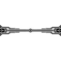 Geometric Deco Ornament Black Lines on White Background vector