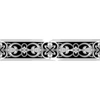 Ornate Black White Border With Gradient Background vector