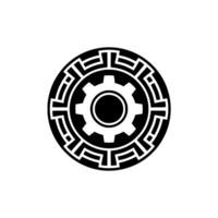 Geometric Gear Mechanical, Technical, Minimalist vector