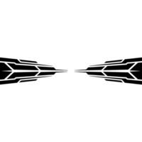 Abstract Black and White Geometric Symmetry Illustration vector