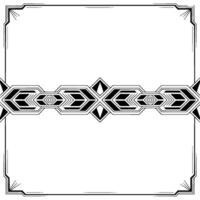 Art Deco Frame With Geometric Pattern, Illustration, Blank Space vector
