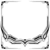 Elegant Art Deco Frame, Black and White Border, Empty Space for vector