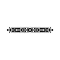 Abstract Geometric Border Element, Black and White Ornament vector
