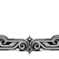 Art Deco Border in Black, White, and Gray on White Background vector