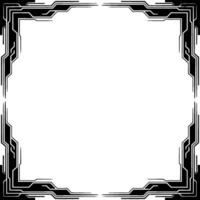 Futuristic Tech Border Frame on Gradient Background, Illustration vector