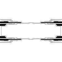 Minimalist Tech Frame Template, Modern Scifi Ui, Clean vector