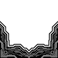 Futuristic Circuit Board Monochrome Digital Background vector