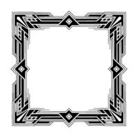 Art Deco Square Frame on Gradient Background vector