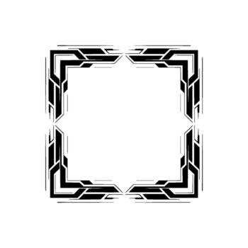 futurista geométrico marco , negro en blanco, para uiux o tecnología vector