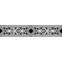 Decorative Geometric Border, Black and White Ornament vector
