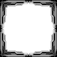 Art Deco Frame Black White Geometric Border, Elegant , Empty Space vector