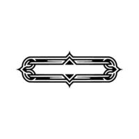 Elegant Geometric Frame in Black and White, Ornament vector