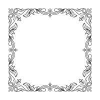 Elegant Floral Frame , Decorative Border With Swirls vector