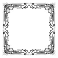 Deco Frame , Black Lines on White, Elegant, Minimalist Border vector