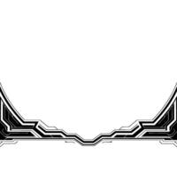 Futuristic Tech Frame Black and White Abstract Circuitry Border vector