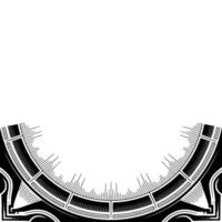 Geometric Black White Border With Space vector