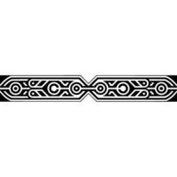 Geometric Black and White Element on White Background vector