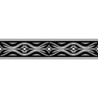 Elegant Silver Ornamental Border on White Background vector