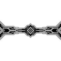 Geometric Art Deco Pattern Black and White Abstract vector