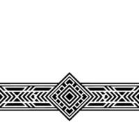 Geometric Art Deco Band, Black White Pattern, Minimalist vector