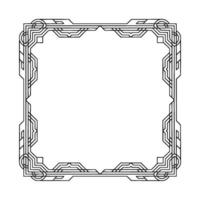Art Deco Frame Element Geometric Border With Blank Space vector