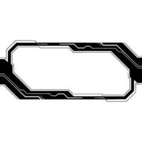 Futuristic Tech Frame Minimalist Black and White for Uiux Elements vector