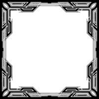 Art Deco Frame With Geometric Black White Border for Invitations vector