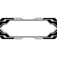 Tech Frame Futuristic Geometric Border on White Background vector
