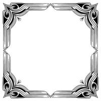 Elegant Art Deco Frame on Silver Gradient Background vector