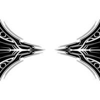 Abstract Tribal Element, Black and White, Modern, Decorative vector
