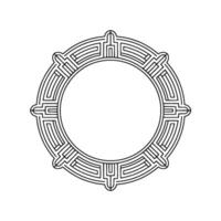 Geometric Decorative Circular Frame Art Deco Minimalist vector
