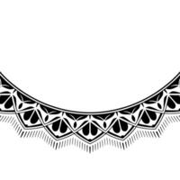 Ornamental Black and White Mandala Border for Graphics, Frame vector
