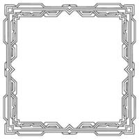 Geometric Deco Frame Monochromatic Border vector
