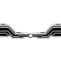Futuristic Tech Banner Black Circuitry on Gray Background vector