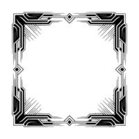 Art Deco Frame Elegant Geometric on White Background vector