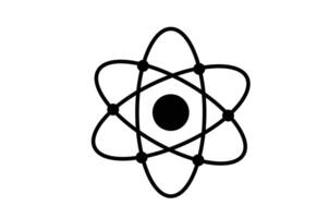 atom icon. Atom Molecule logo flat style isolated on white background. Atom icon. Molecule icon. vector