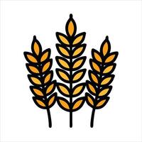 Flat barley object icon modern design concept isolated vector