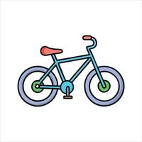 Flat bycycle object icon modern design concept isolated vector